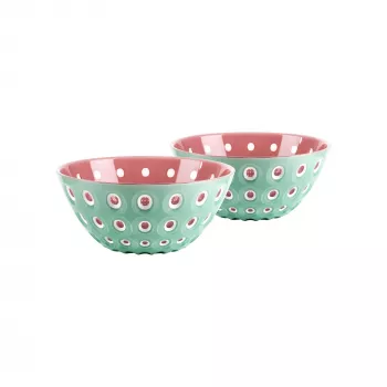 Guzzini Le Murrine 2 dubenėlių rinkinys 12 cm, matcha žalia/balta/mauve