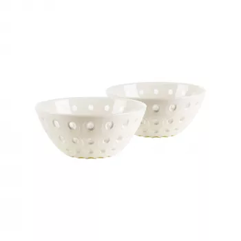 Guzzini Le Murrine 2 dubenėlių rinkinys 12 cm Pearl/White/Pearl