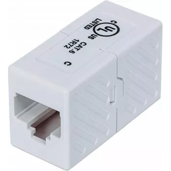 Intellinet 504751 Cat6 UTP RJ45 tiesinis movas, lizdas-lizdas, baltas