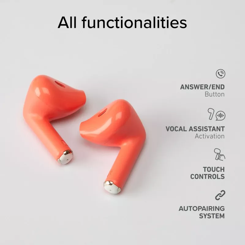 SBS TEEARTWSGOPODSR True Wireless ausinės su įkrovimo dėklu, Bluetooth 5.0, liečiamu valdymu, raudonos
