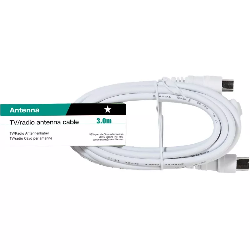 Vivanco antenos laidas 3 m, kištukas–lizdas (VVANX30MFW)