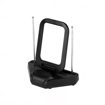 Vivanco VVTVANTLCIRCLE 28 dB stiprinimo vidaus DVB-T/T2 aktyvi antena, juoda
