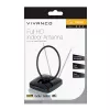 Vivanco VVTV2ANTCIRCLE vidaus antena DVB-T/T2, DAB/DAB+ ir FM radijui, juoda