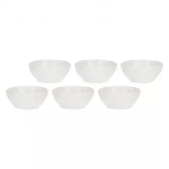 LA PORCELLANA BIANCA LUNIA 6 porcelianinių dubenėlių rinkinys, 12 cm, balti