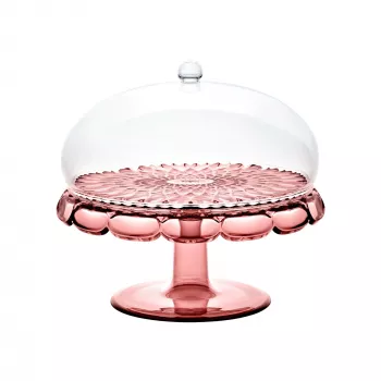 Guzzini Vanity pyragų stovas su gaubtu, mauve, 30 cm