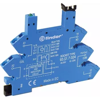 Finder 93.51.7.024 Relės lizdas 6-24VDC (93517024)