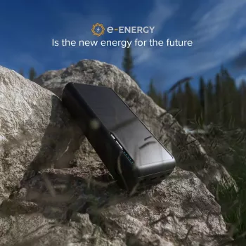 SBS Solar Power Bank 20000 mAh greito įkrovimo juoda