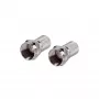 Vivanco VVSAT2ADA7TFF F tipo jungties adapteris, 2 vnt., sidabrinis