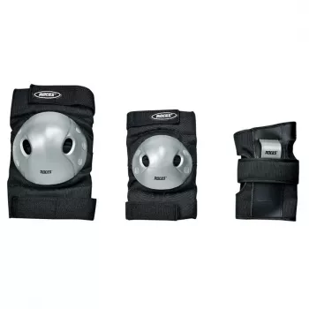 SPOKEY Roces Extra Three Pack apsaugos rinkinys - juoda-pilka, L dydis