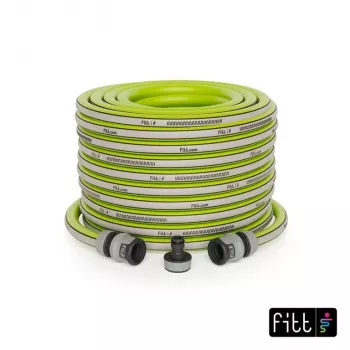 NO NAME Kiuma Lime 1/2 colio 20m sodo žarna - 5 sluoksnių PVC, NTS Anti-Torsion, 20 bar, atspari UV ir dumbliams, be ftalatų