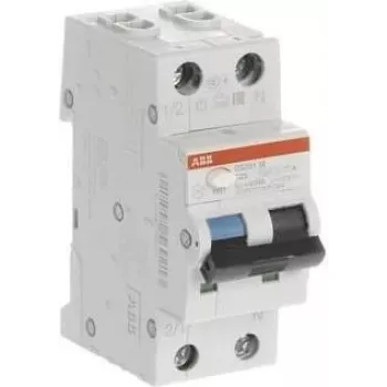 ABB 2CSR275180R0165 DS201 RCBO 1P+N 16A C kreivė 30mA AC tipas 6kA 2 moduliai
