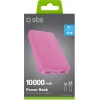 SBS TTBB10000FASTP 10000mAh nešiojamas įkroviklis, rožinis
