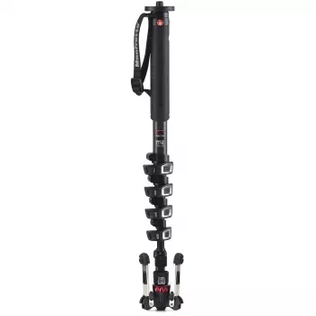 Manfrotto XPRO Monopod+ MVMXPROC5 anglies pluošto 5 sekcijų video monopodo kojelė su FLUIDTECH pagrindu