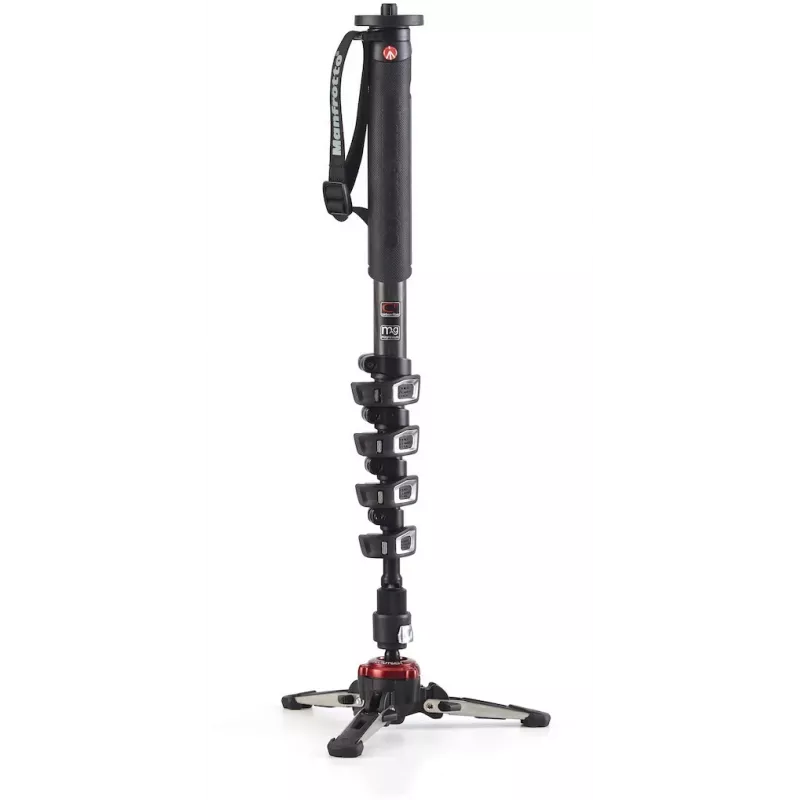 Manfrotto XPRO Monopod+ MVMXPROC5 anglies pluošto 5 sekcijų video monopodo kojelė su FLUIDTECH pagrindu