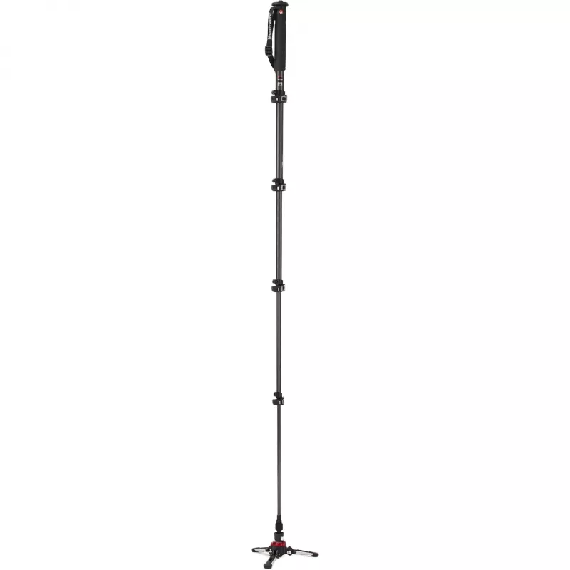Manfrotto XPRO Monopod+ MVMXPROC5 anglies pluošto 5 sekcijų video monopodo kojelė su FLUIDTECH pagrindu