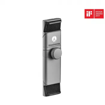 Manfrotto MTWISTGRIP universalus išmaniojo telefono laikiklis su Twist-Lock, aliuminis, juodas/pilkas