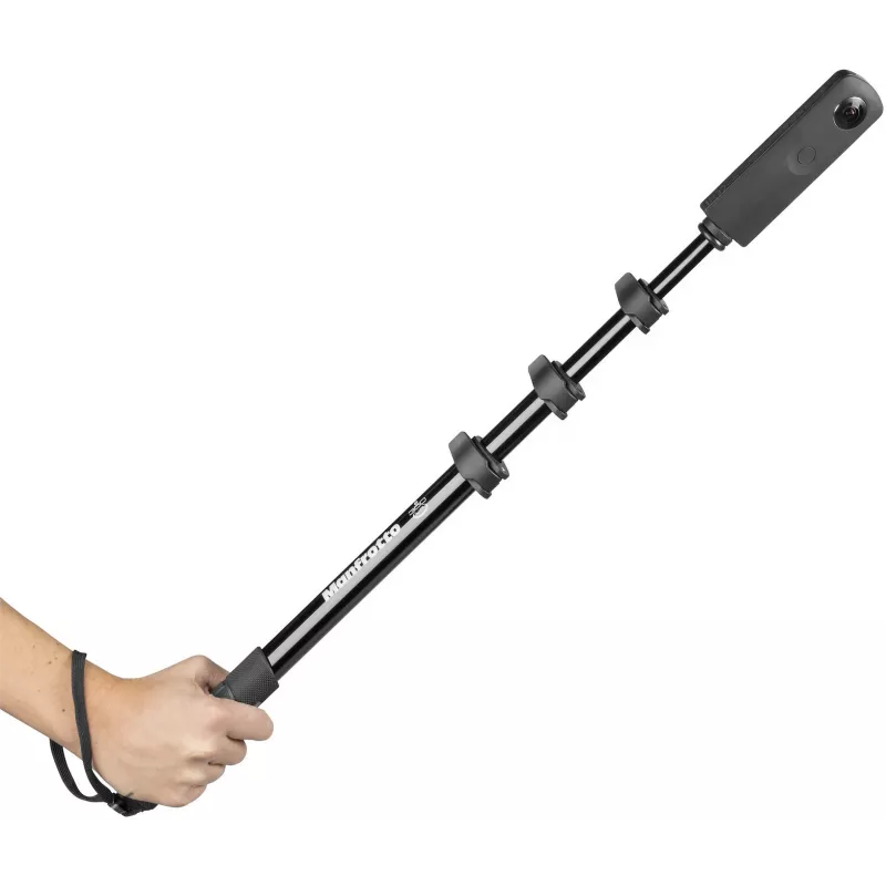 Manfrotto MPOLEVR aliumininis prailginimo strypas 360° ir veiksmo kameroms, 4 sekcijos, 66-200 cm, juodas
