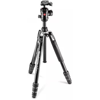 Aliuminio kelioninio trikojo komplektas su rutuliniu galvos mechanizmu Manfrotto Befree GT (MKBFRTA4GT-BH)