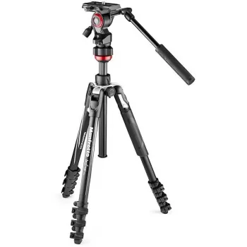Manfrotto BEFREE Live Lever anglies pluošto vaizdo trikojis su skysčio galvute