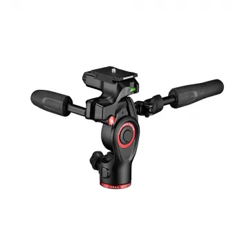 Manfrotto MH01HY-3W 3 krypčių hibridinė trikojo galvutė, technopolimeras, 6kg keliamoji galia, Arca-Swiss greito fiksavimo sistema, juoda