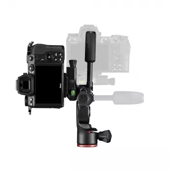 Manfrotto MH01HY-3W 3 krypčių hibridinė trikojo galvutė, technopolimeras, 6kg keliamoji galia, Arca-Swiss greito fiksavimo sistema, juoda
