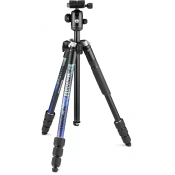 Manfrotto MKELMII4BL-BH Element MII 4 sekcijų aliumininis trikojis su rutuline galvute, mėlynas