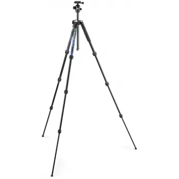 Manfrotto MKELMII4BL-BH Element MII 4 sekcijų aliumininis trikojis su rutuline galvute, mėlynas