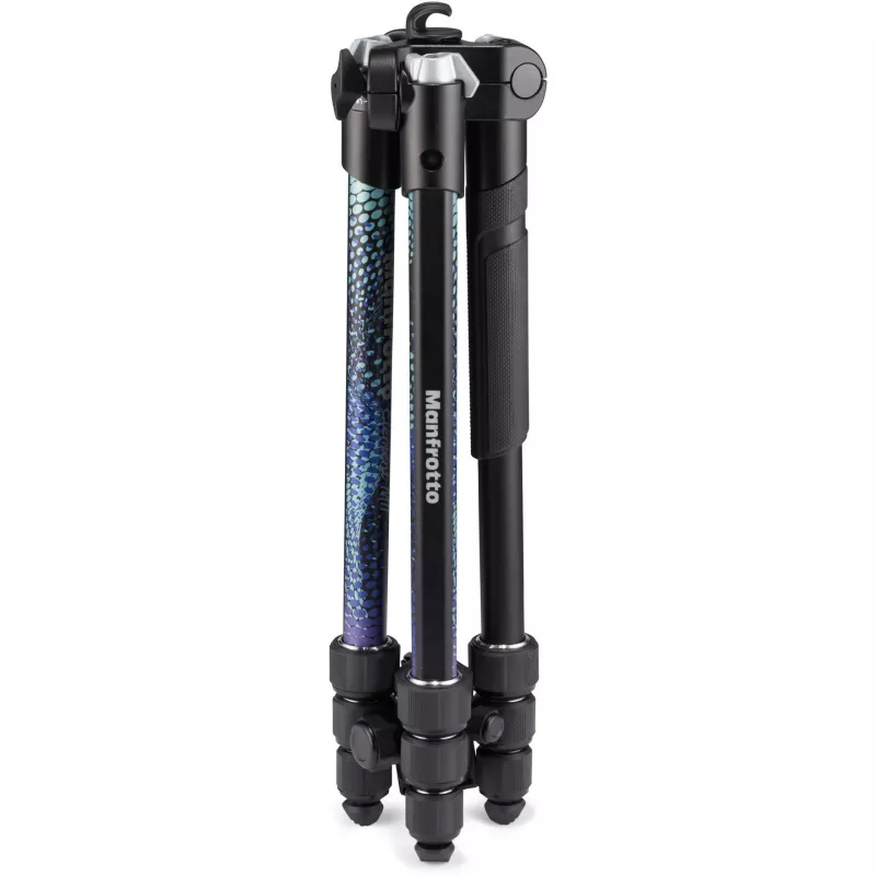 Manfrotto MKELMII4BL-BH Element MII 4 sekcijų aliumininis trikojis su rutuline galvute, mėlynas