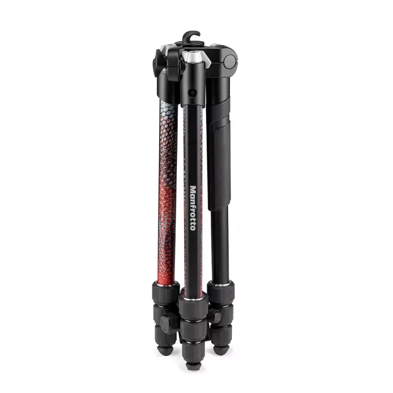 Manfrotto MKELMII4RD-BH Element MII 4 sekcijų aliumininis trikojis su rutuline galvute, raudonas