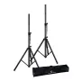 Soundsation SPST-SET70 BK garsiakalbių stovų rinkinys – trikojis pora su nešiojimo krepšiu, 1000–1800mm aukštis, 50kg apkrova, 35mm stulpelis, juoda