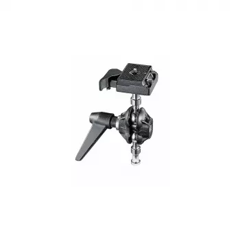 Manfrotto 155RC dviejų ašių trikojo galvutė su greito atleidimo plokštele, 6 kg keliamoji galia, 360° panorama, aliuminė, juoda