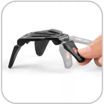 Manfrotto MP3-BK stalinis trikojis su integruota rutuline galvute, juodas