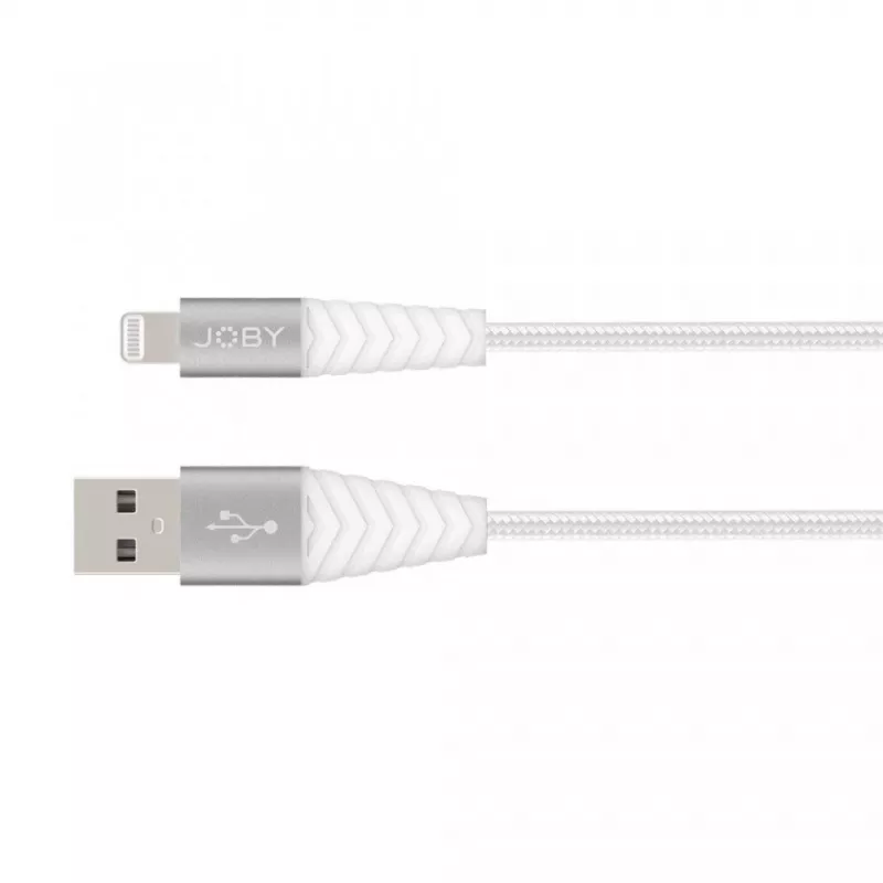 JOBY įkrovimo ir sinchronizavimo Lightning kabelis, 1.2 m, baltas (JB01812-BWW)