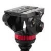 Manfrotto 055 anglies pluošto video trikojis su 502AH skysčio galvute
