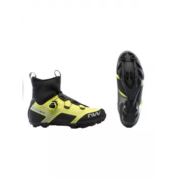 Northwave Celsius XC žieminiai MTB dviračių bateliai juoda/geltona fluo