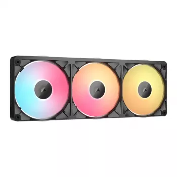 CORSAIR iCUE Link RX360 II Unified Frame RGB 120mm PWM ventiliatorių rinkinys (3 vnt.) - juoda