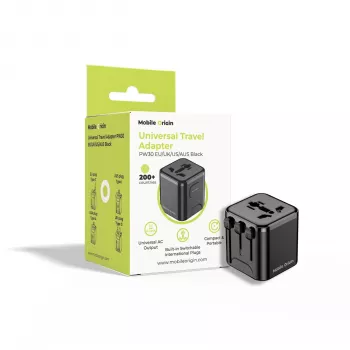 Mobile Origin Travel Adapter PW30 EU/UK/US/AUS, juodas
