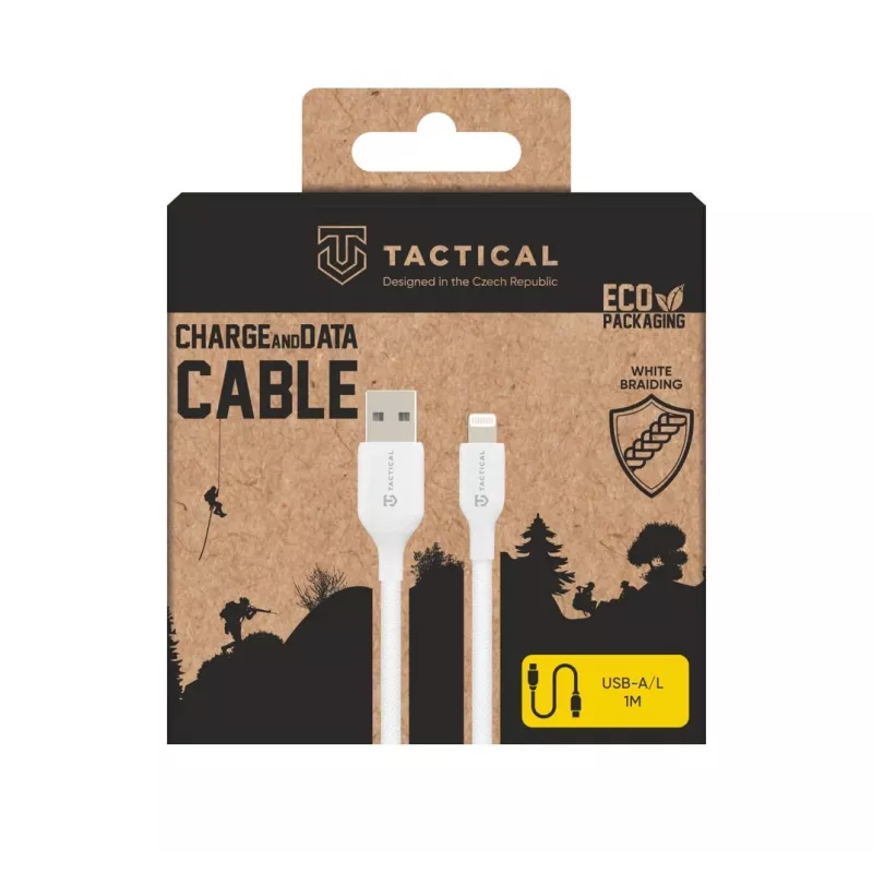 Tactical Stitch Thread USB-A į Lightning kabelis, 1 m, baltas