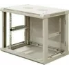 DSIT DS6406W 6U montuojama ant sienos serverio spinta su stiklo durimis, balta, 600 x 450 x 367 mm