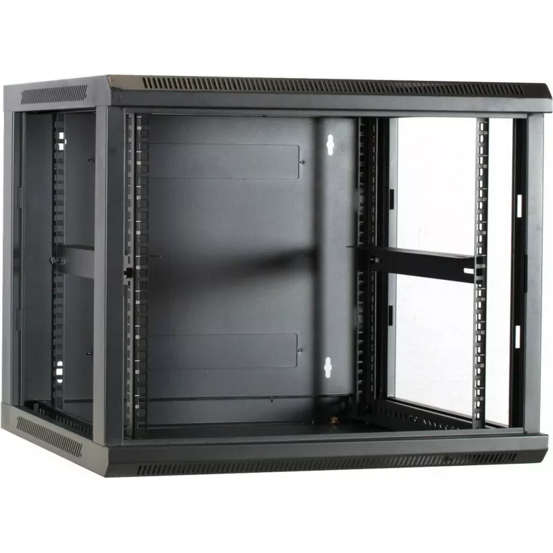 DSIT DS6609 9U sieninis serverio spintelis su stiklo durimis, 600x600x501 mm, juodas