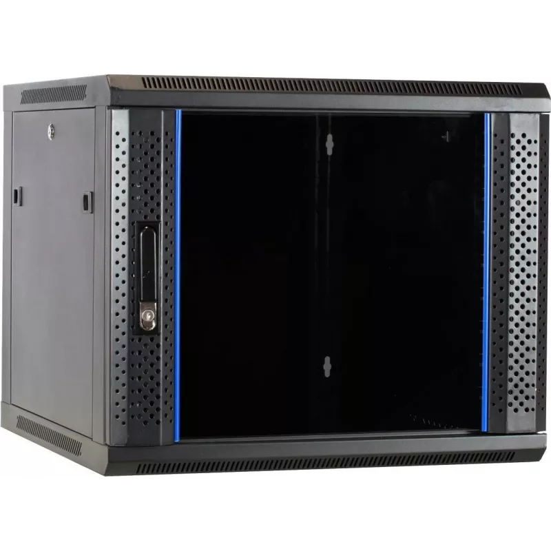 DSIT DS6609 9U sieninis serverio spintelis su stiklo durimis, 600x600x501 mm, juodas
