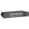 DSIT DS-10Patch5-8FTP 10 colių 8 prievadų FTP CAT 5e skydinė jungtis, 1U montavimui į stelažą, ekranuota RJ45, LSA+ IDC, juoda