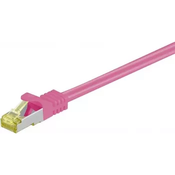 DSIT RJ45 tinklo kabelis S/FTP (PiMF) Cat.7, rožinis, 1m (DC-79-010)