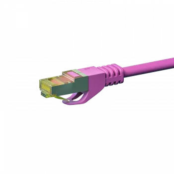 DSIT RJ45 tinklo kabelis S/FTP (PiMF) Cat.7, rožinis, 1m (DC-79-010)