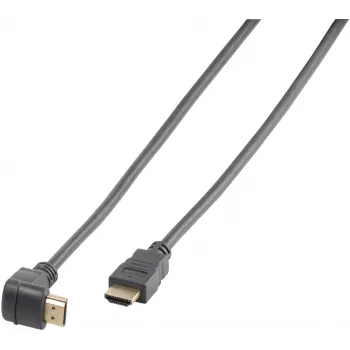 Vivanco High Speed HDMI kabelis su Ethernet, 90 laipsnių kampu, 1,5 m, juodas (VVVHDMI30M1M90K)