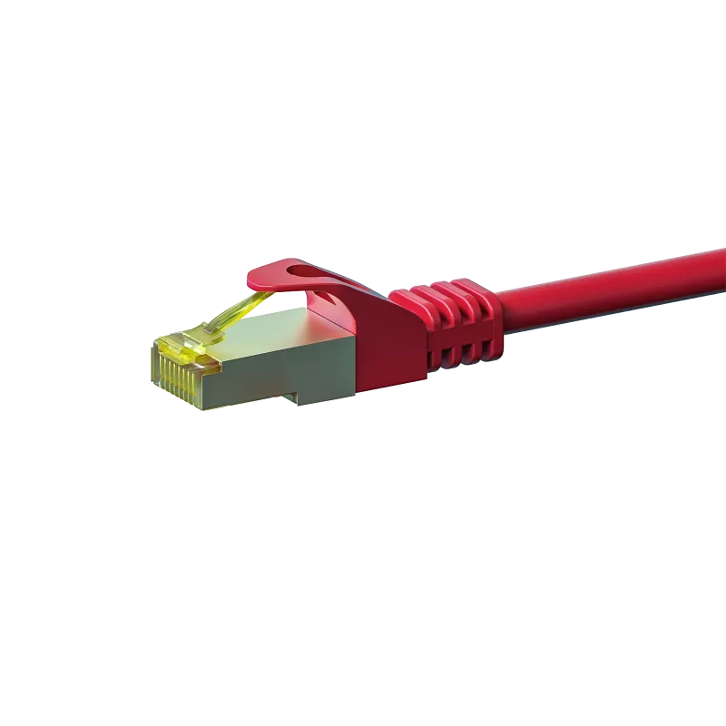 DSIT Cat.7 S/FTP PiMF tinklo kabelis RJ45 - 7,5 m raudonas