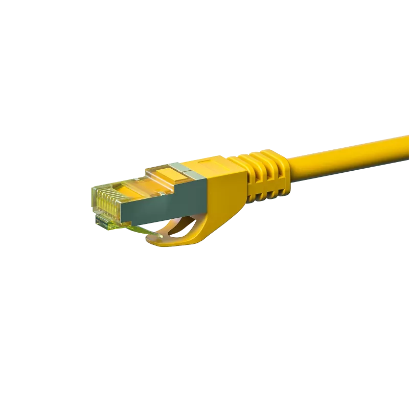 DSIT Cat.7 S/FTP PiMF RJ45 tinklo laidas, 10 m, geltonas, 10Gbps, 600MHz, LSZH