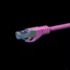 DSIT CAT 6a S/FTP LSOH tinklo kabelis, 0,5 m, rožinis