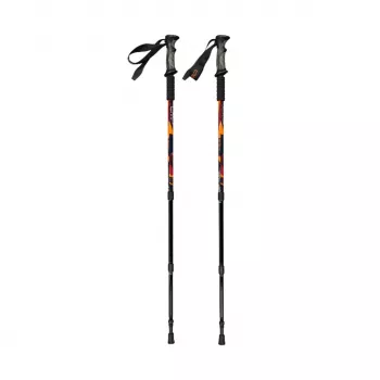 CMP Bern 3 sekcijų trekkingo lazdos iš aliuminio 7075, juodos/oranžinės spalvos, 65-135 cm