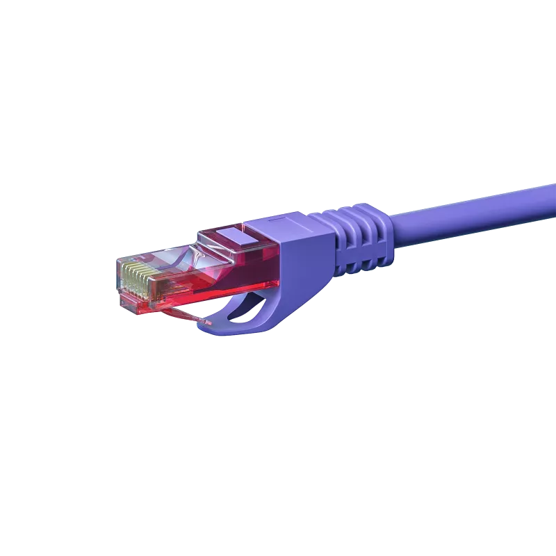 DSIT CAT6 Ethernet Patch Cable U/UTP 0,5 m violetinė, 100% varis